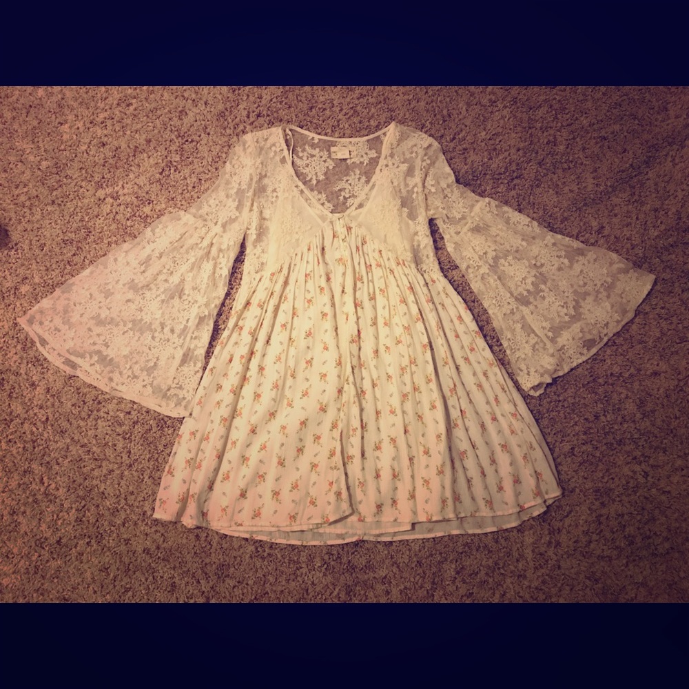 Lace and flower dress